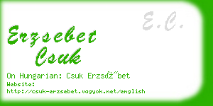 erzsebet csuk business card